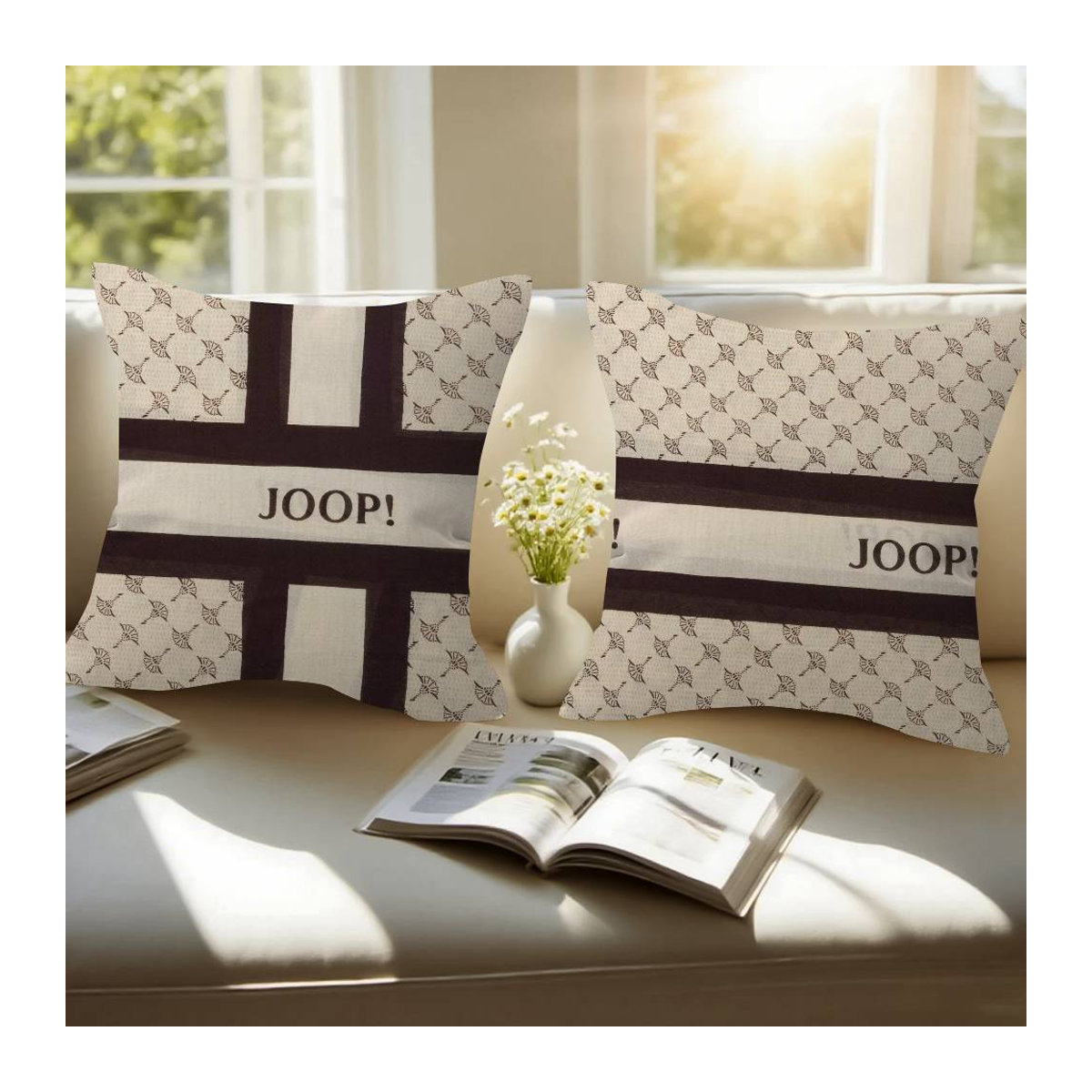 J-Joops Anime Kissenbezug aus Peach Skin für Sofa und Bett, 18 x 18 cm - Bild 1