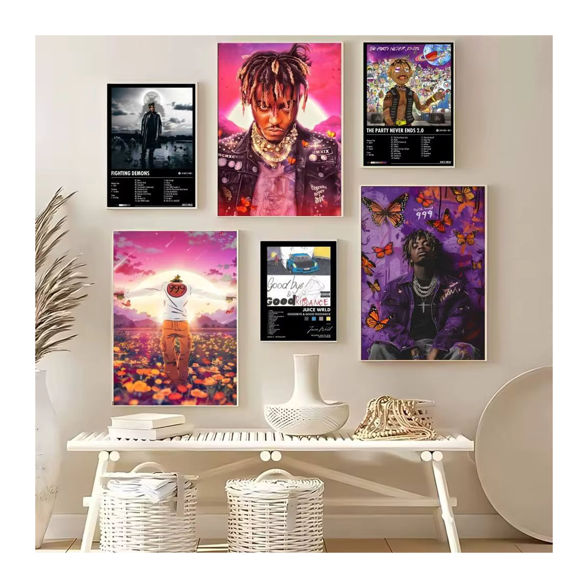 J-Juice WRLD Rap Sänger Musik Album Poster Wanddekoration im modernen Stil, mehrfarbig, Papier, Hochformat - Bild 2
