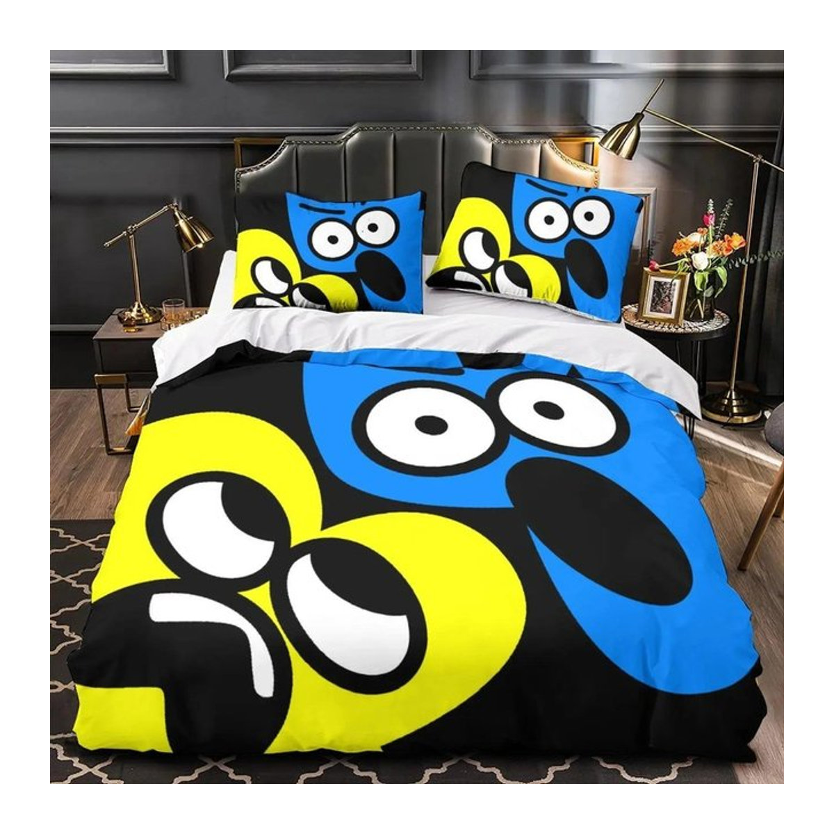 Jacknjellify 3D Druck Cartoon Bettwäscheset Multicolor mit Reißverschluss, B/T/H: 200 x 200 cm - Bild 1