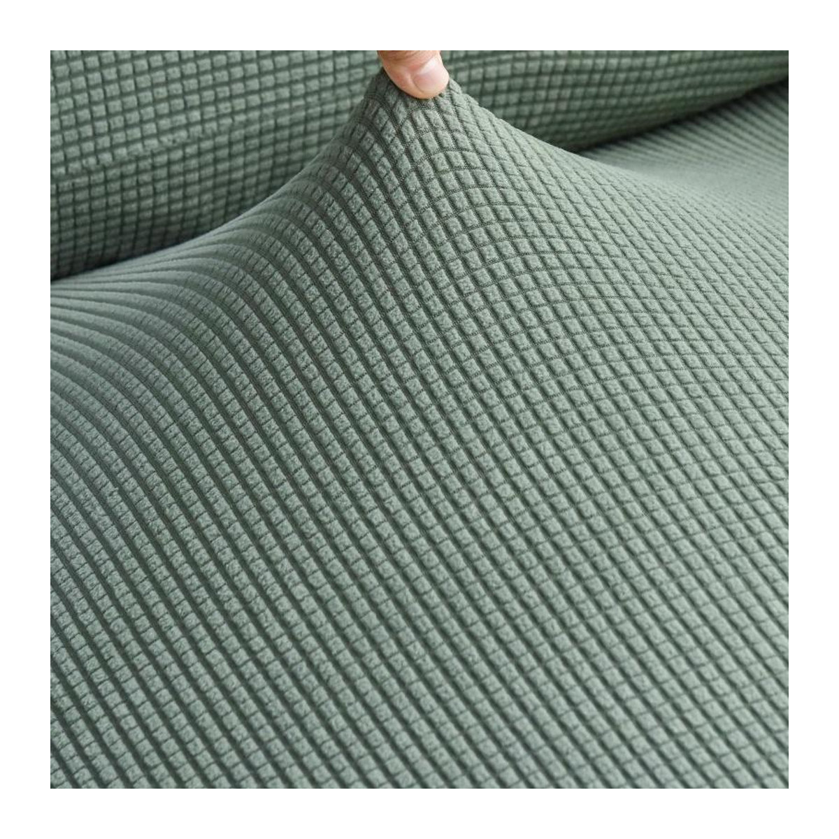Jacquard Stretch Sofabezug mit Polarfleece als abnehmbarer Schutz für Stühle und Kissen, Waschbar, Größe: 50-63 cm - Bild 1