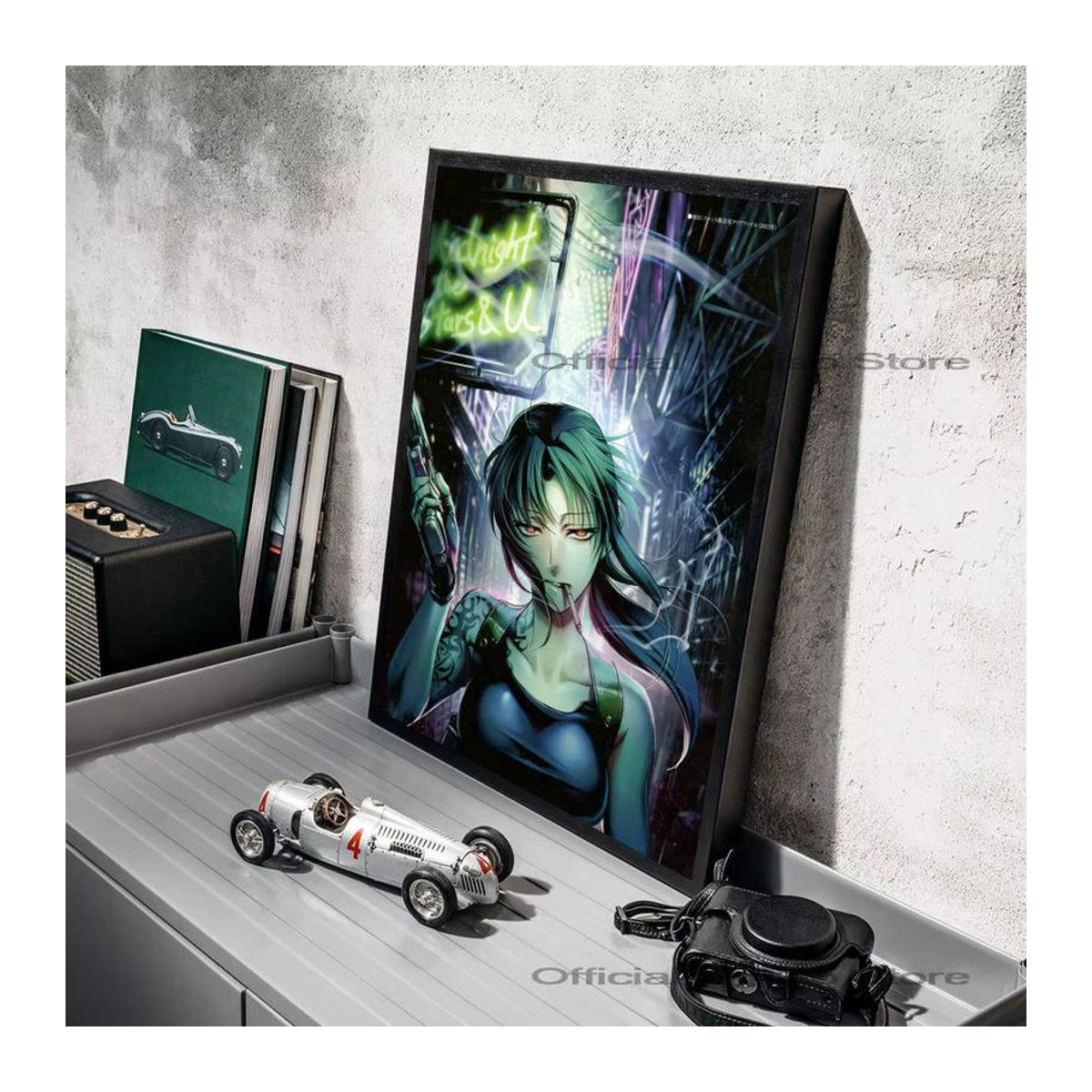 Japanisches Anime Black Lagoon Poster selbstklebend wasserfestes Wanddekor aus Papier in Schwarz und Mehrfarbig - Bild 4