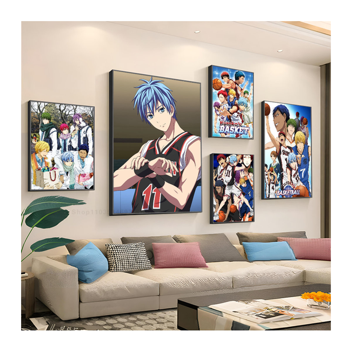 Japanisches Anime Kuroko no Basket Wandbild als dekorativer Poster Aufkleber in Mehrfarbig - Bild 1