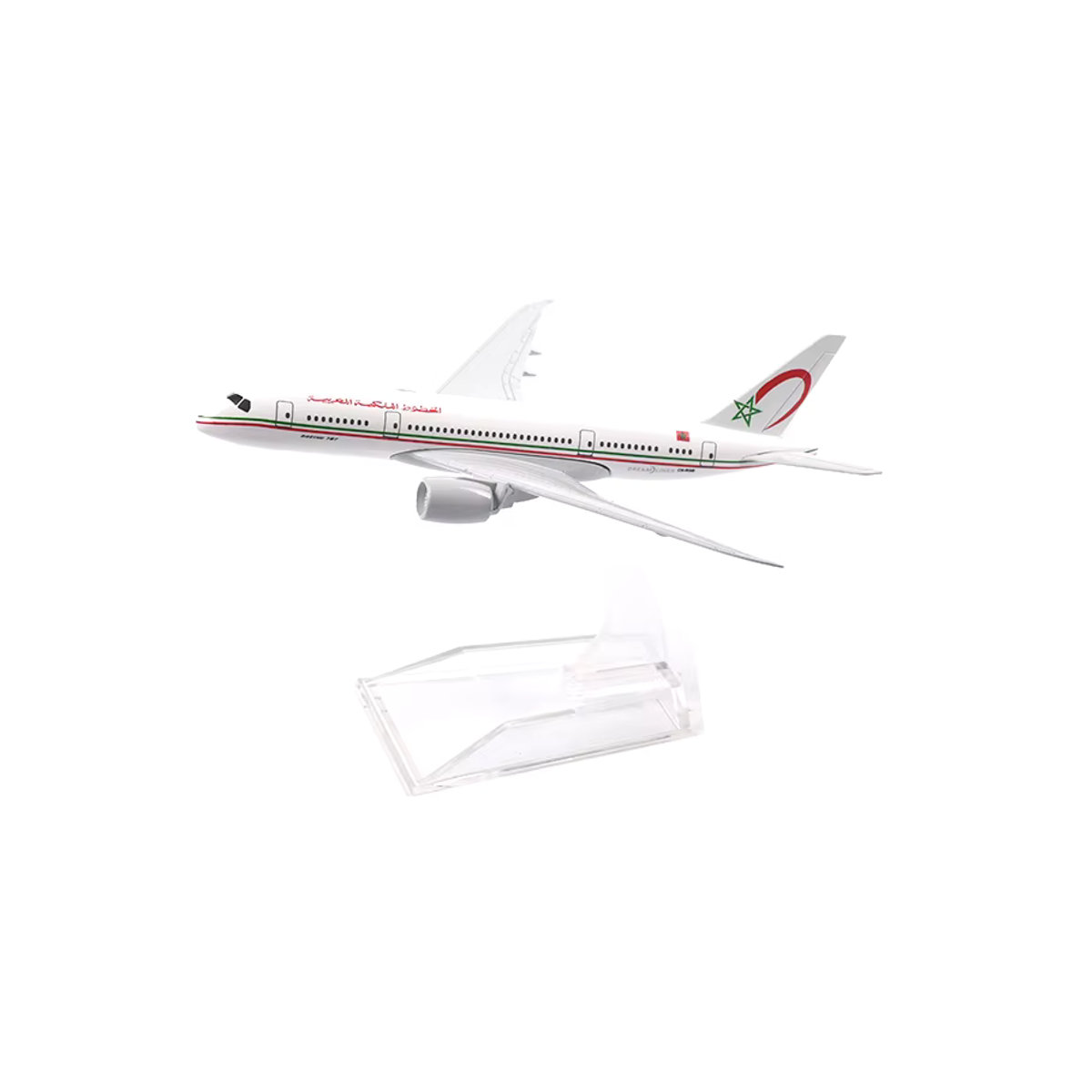 JASON TUTU Flugzeugmodell Royal Air Maroc Boeing 787 Maßstab 1:400 aus Metall in Weiß mit 16 cm Länge - Bild 2