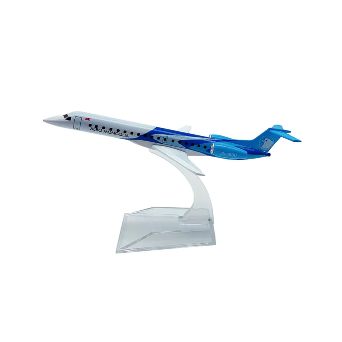 JASON TUTU Modellflugzeug Aero Mongolia ERJ145 aus Metall, Maßstab 1:400, Farbe Weiß - Bild 2
