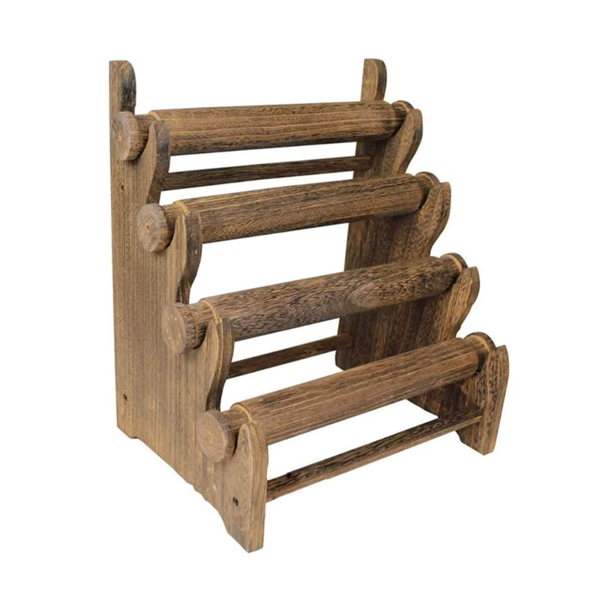 JAVRICK Schmuck Display Stand aus Holz in Braun mit 4 Ebenen für Armbänder und Uhren - Bild 6