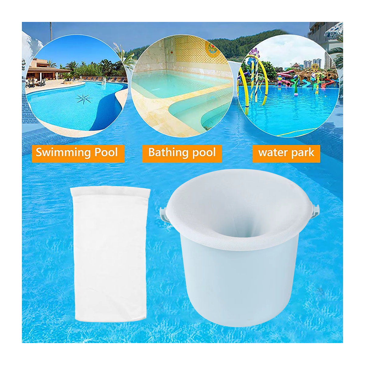 jaysuing Pool-Skimmer-Socken in Weiß zur Reinigung von Schmutz und Blättern für Skimmerkörbe und Filter - Bild 4