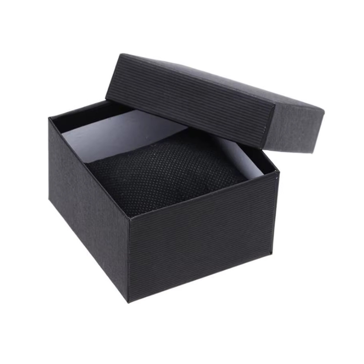 JBAILI Uhrenbox quadratisch in Schwarz zur Aufbewahrung von Uhren und Schmuck aus Papier - Bild 5