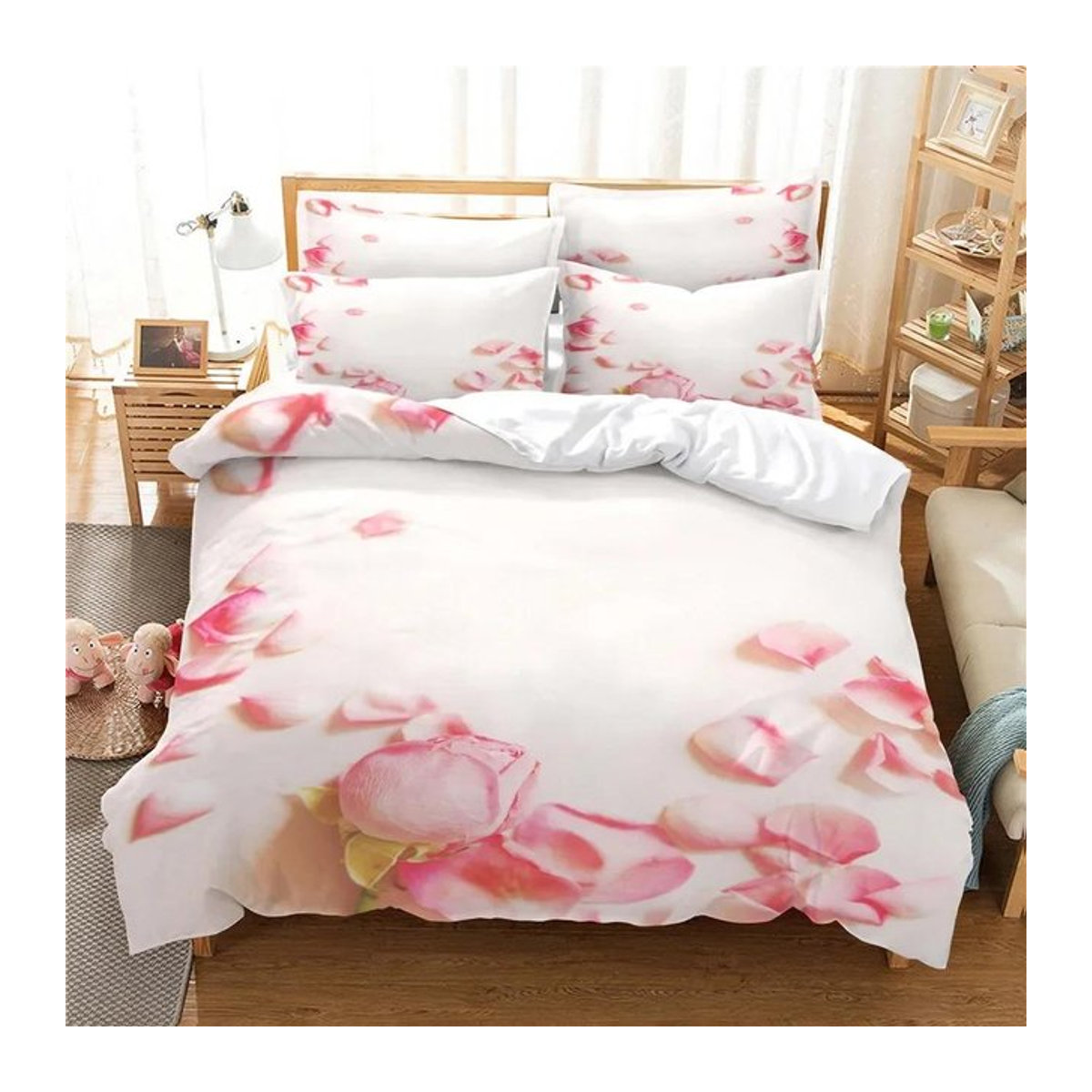 Jessica Chen Bettwäsche-Set im Prinzessinnen-Stil Rosa, 3-teilig, B/H: 135 x 200 cm - Bild 1