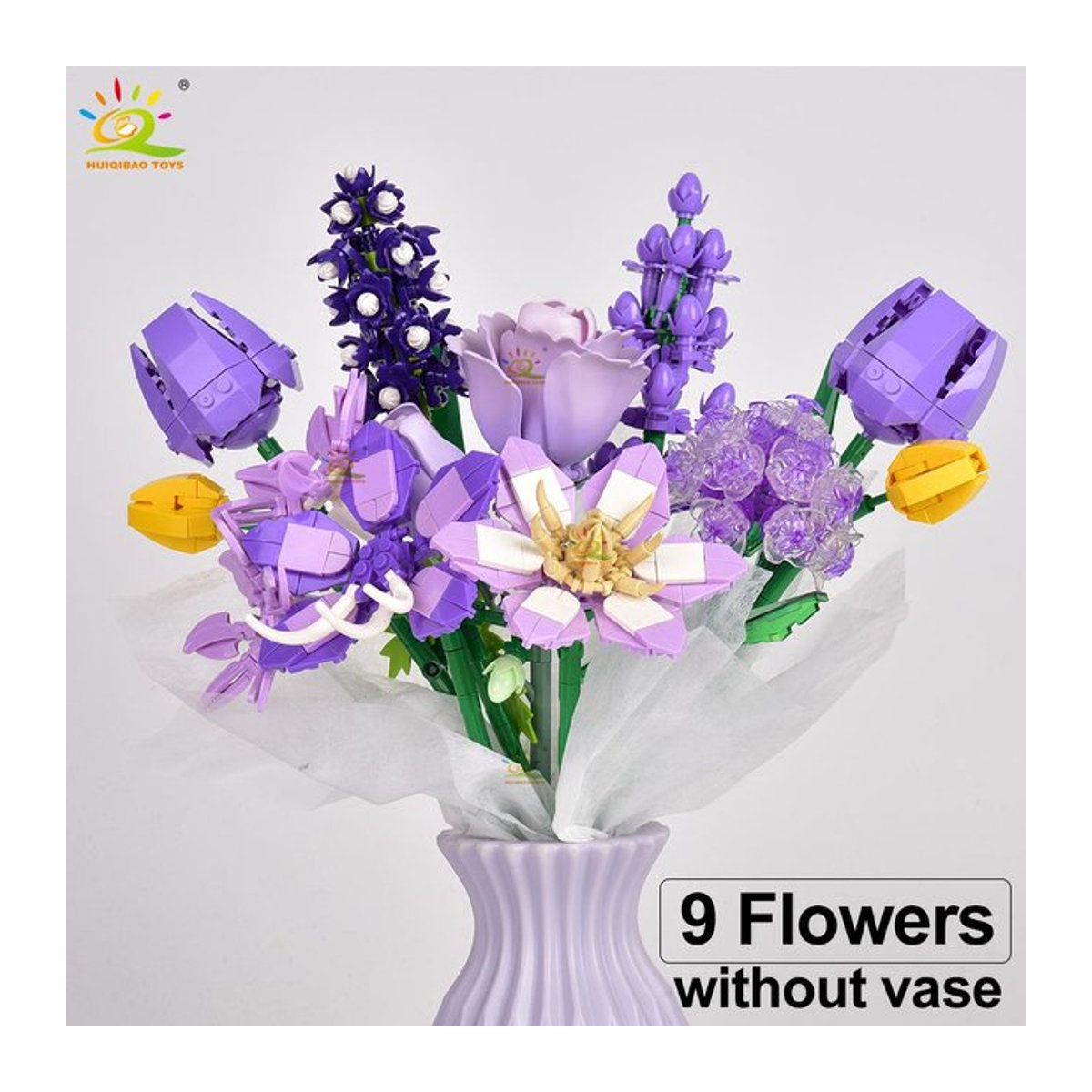 Jessica Chen Moc Blumen-Modellbaustein-Set DIY Ewiger Blumenstrauß aus ABS-Kunststoff als Tischdekoration für Kinder - Bild 1