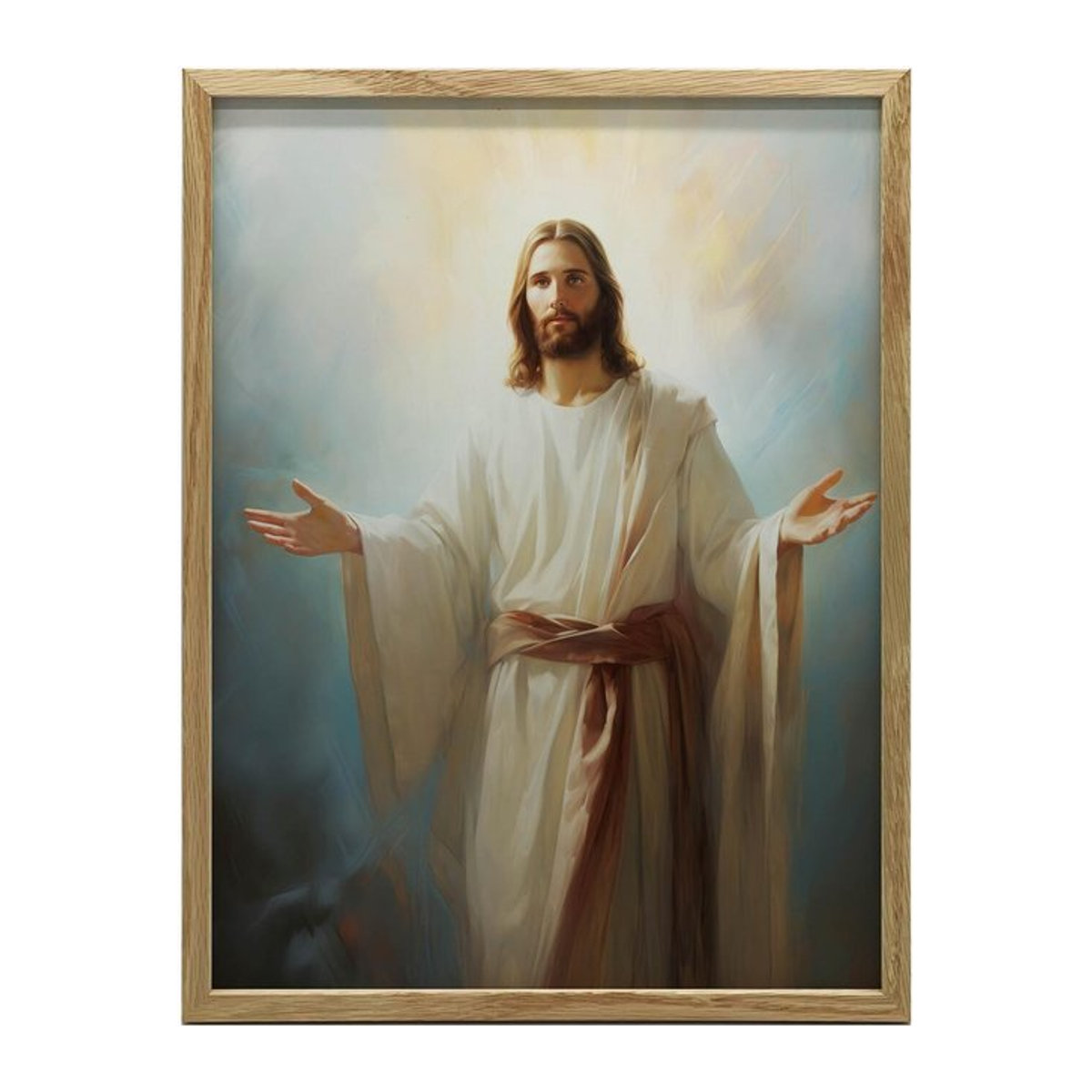 Jesus Licht der Hoffnung Premium-Leinwand auf Keilrahmen von iKable, B: 50 cm, H: 70 cm - Bild 1