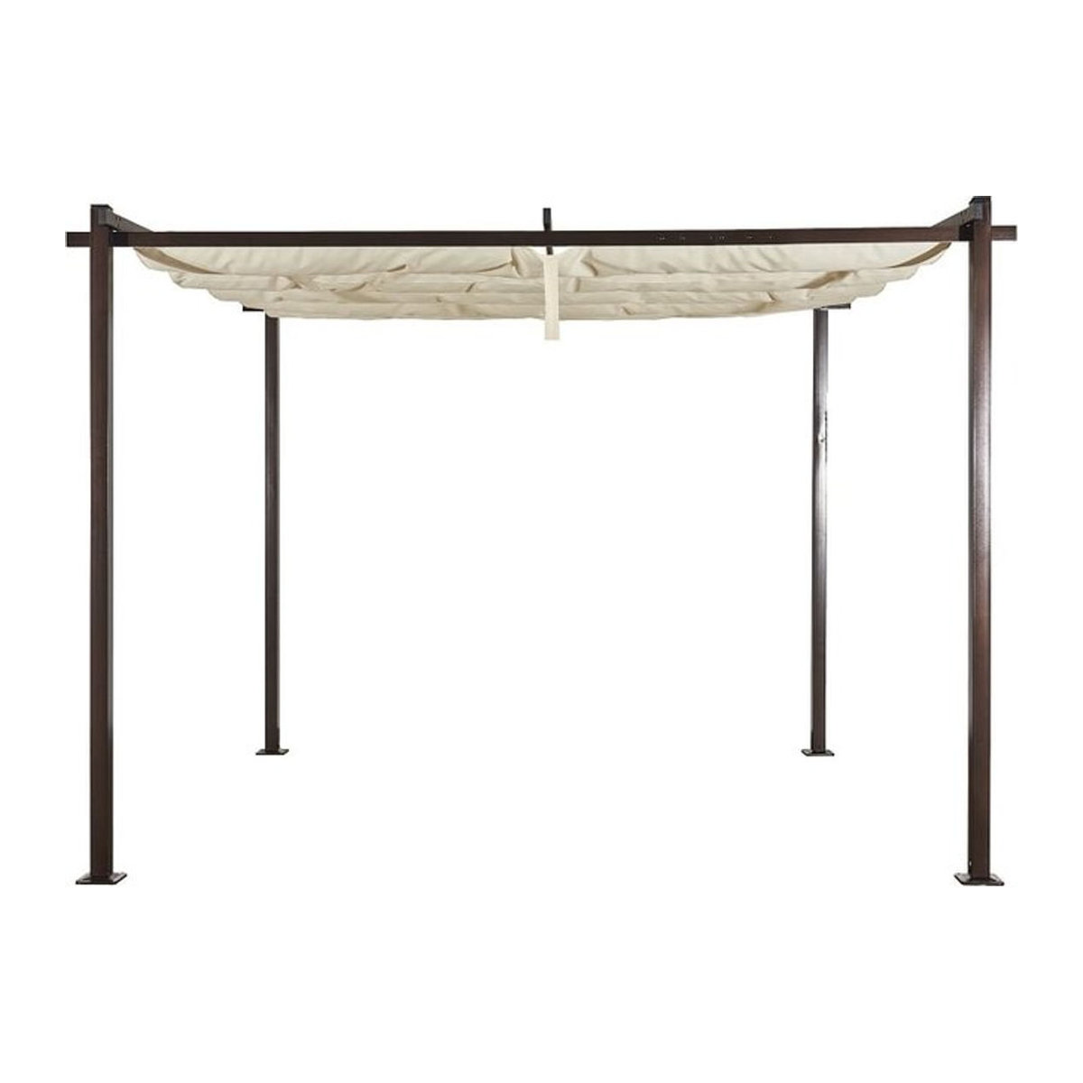 Jet-Line Gartenpavillon Kairo Light in Braun, Anthrazit oder Beige mit UV-Schutz und wasserabweisender Polyester-Überdachung, B/T: 300 x 300 cm - Bild 1