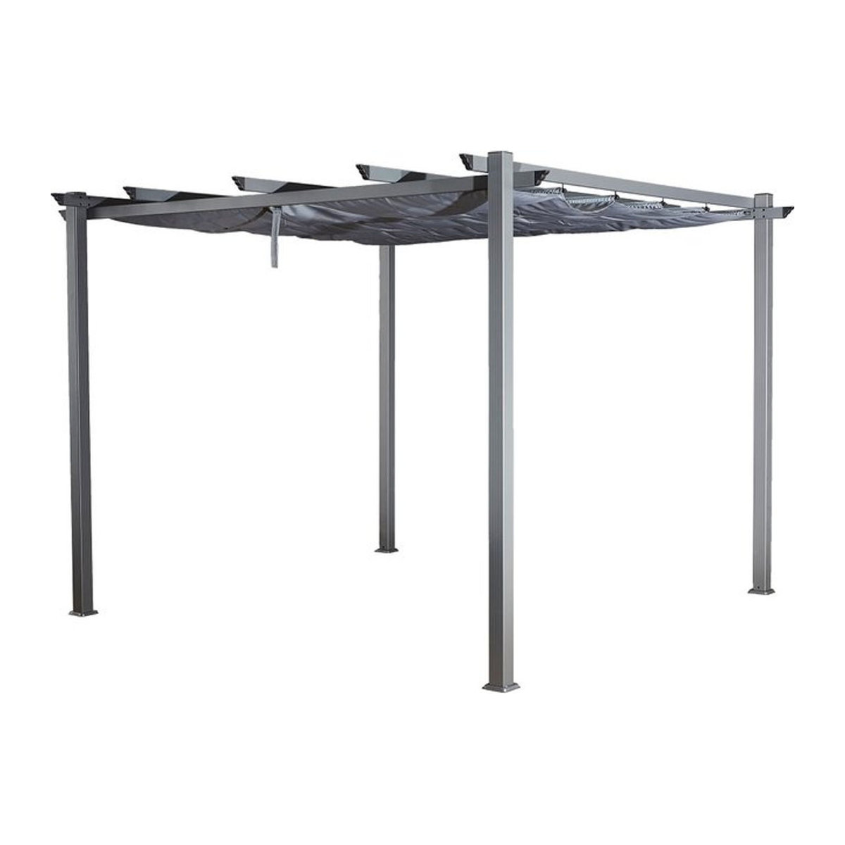 JET-LINE Gartenpavillon Luxor aus Aluminium in Anthrazit mit UV-Schutz und wasserabweisender Überdachung B/T: 400 x 300 cm - Bild 1