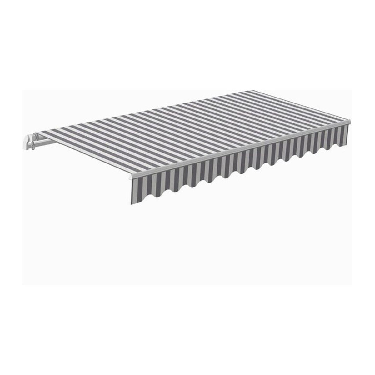 Jet-Line Gelenkarmmarkise aus Aluminium und Acryl in Grau Weiss - Bild 2