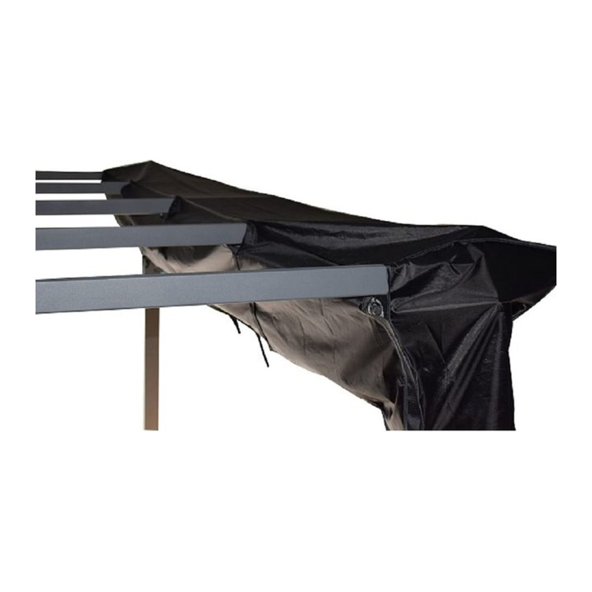 Jet-Line Pavillon Abdeckplane für Luxor Pavillon 4m Winterplane Schutzhülle in Schwarz - Bild 1