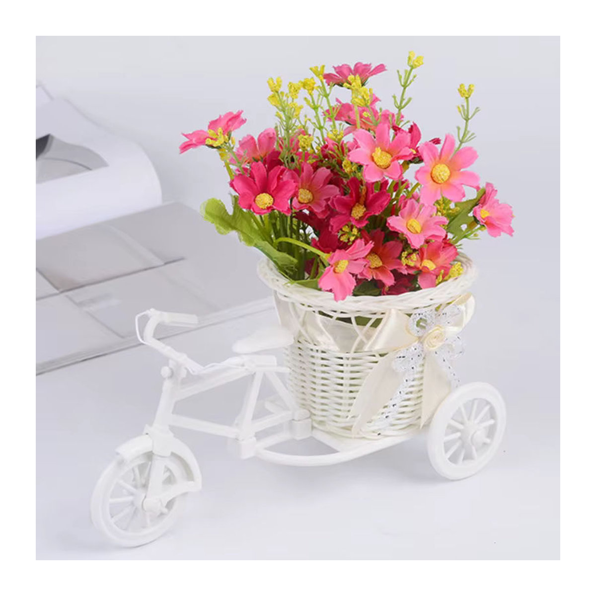 JETTING Deko-Blumentopf im Vintage Dreirad-Design aus Kunststoff, mehrfarbig - Bild 2