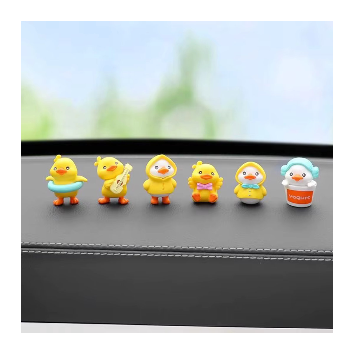 JETTING Deko-Figur Gelbe Ente aus Kunstharz als niedliches Auto-Ornament für die Mittelkonsole oder das Armaturenbrett - Bild 6