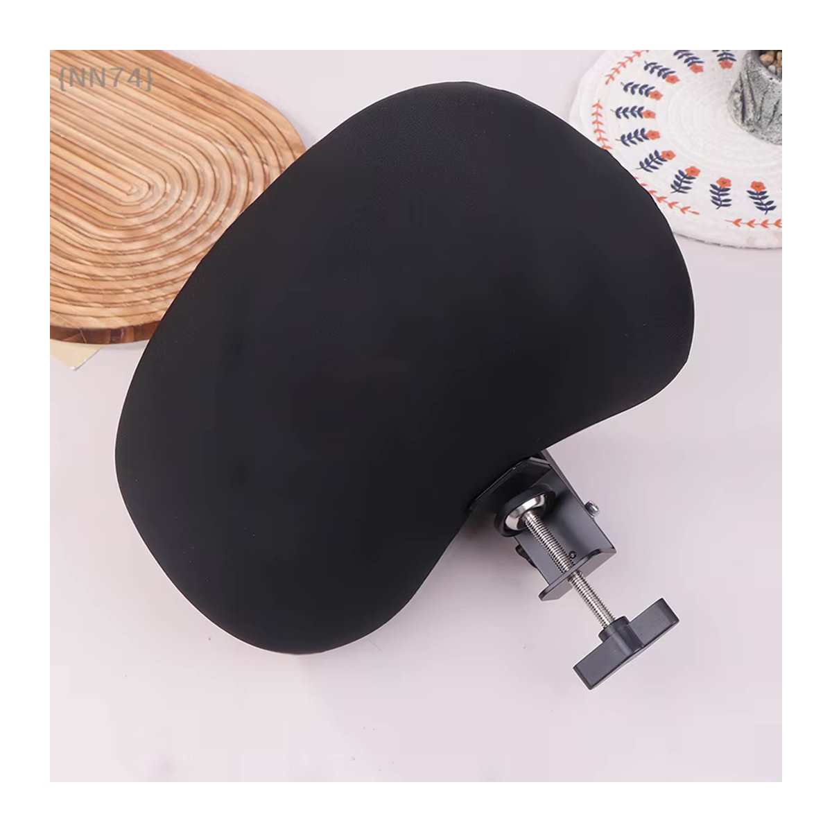 JETTING Ergonomisches Nackenkissen für Bürostühle, atmungsaktive Kopfstütze in Schwarz - Bild 5