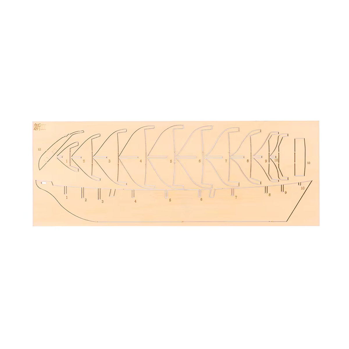 JETTING Holz Segelboot Modell DIY Kit Maritimes Dekorationsobjekt in Braun im Maßstab 1:70 - Bild 4