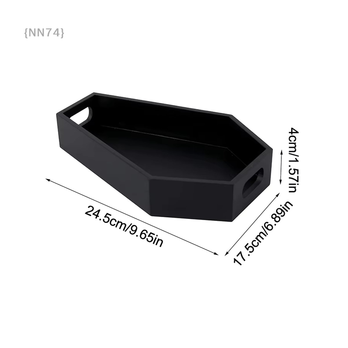 JETTING Holztablett in Sargform, Schwarz, Gotisches Design für Desktop-Dekoration und Aufbewahrung - Bild 6