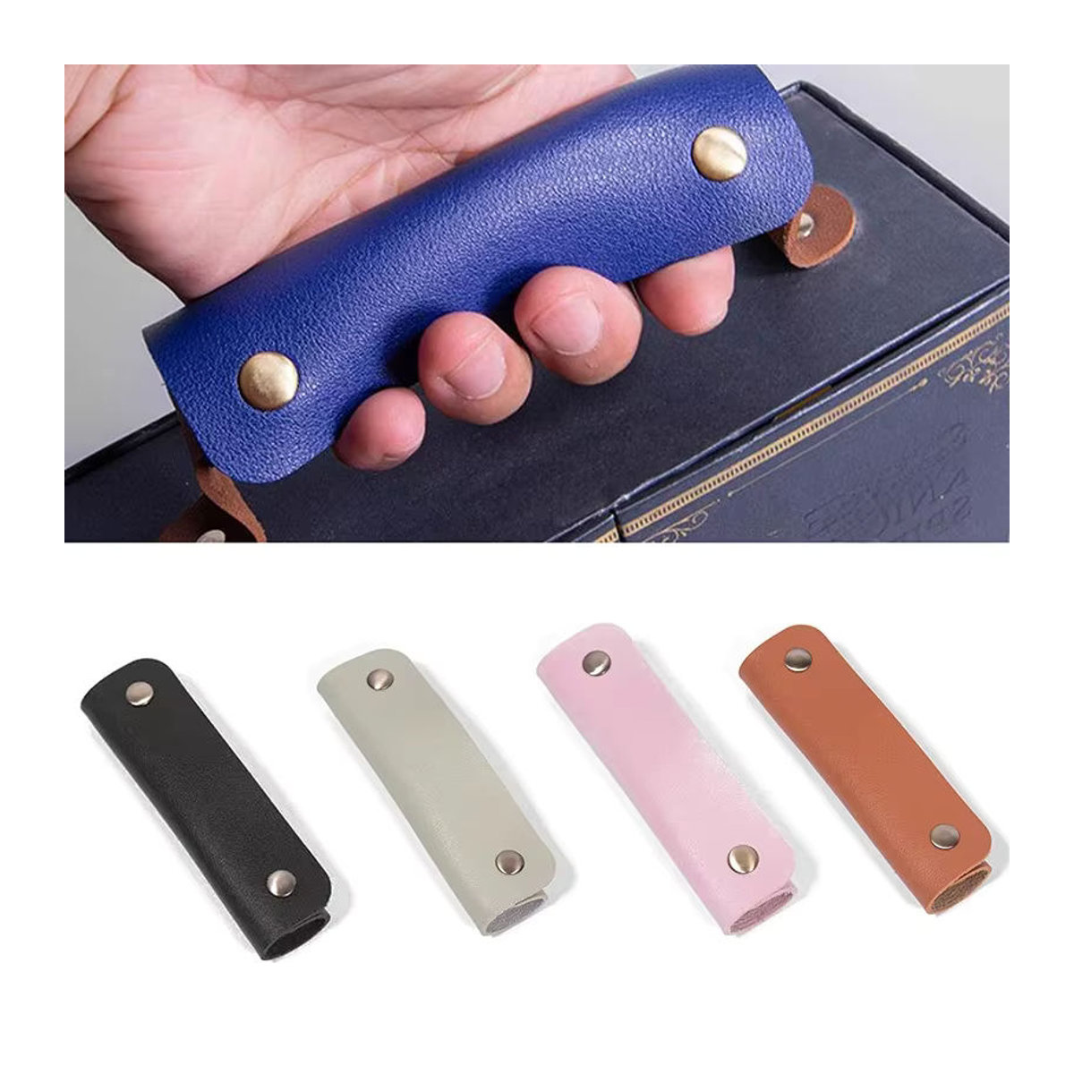 JETTING Leder Griff Wrap Ersatzriemen für Koffer und Gepäcktaschen, Schutzhülle und Schultergurt Pad, Schwarz oder Bunt - Bild 4