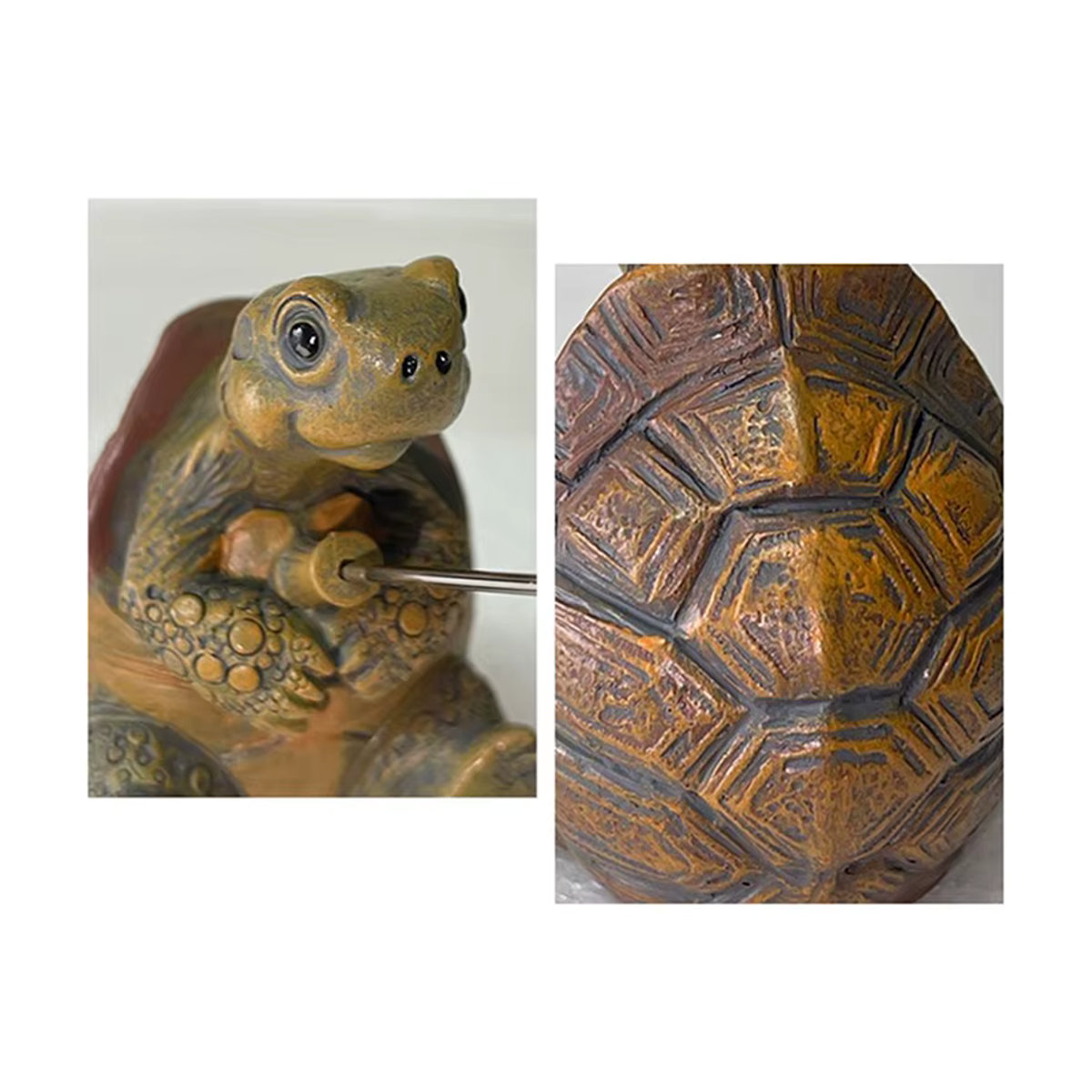 JETTING Schildkröten Statue aus Kunstharz in Braun als dekorative Tierfigur für Garten und Zuhause - Bild 4