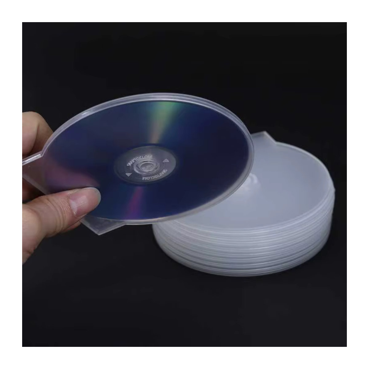 JETTING Transparente Runde CD-DVD-Hülle aus Kunststoff im minimalistischen Design - Bild 3