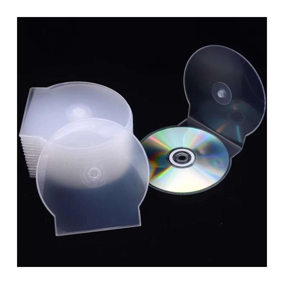 JETTING Transparente Runde CD-DVD-Hülle aus Kunststoff im minimalistischen Design - Bild 7