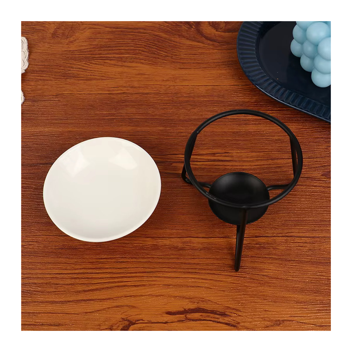 JETTING Weihrauchbrenner Aroma Diffusor aus Metall in Schwarz für Teelicht zur Meditation und Wohnkultur - Bild 2