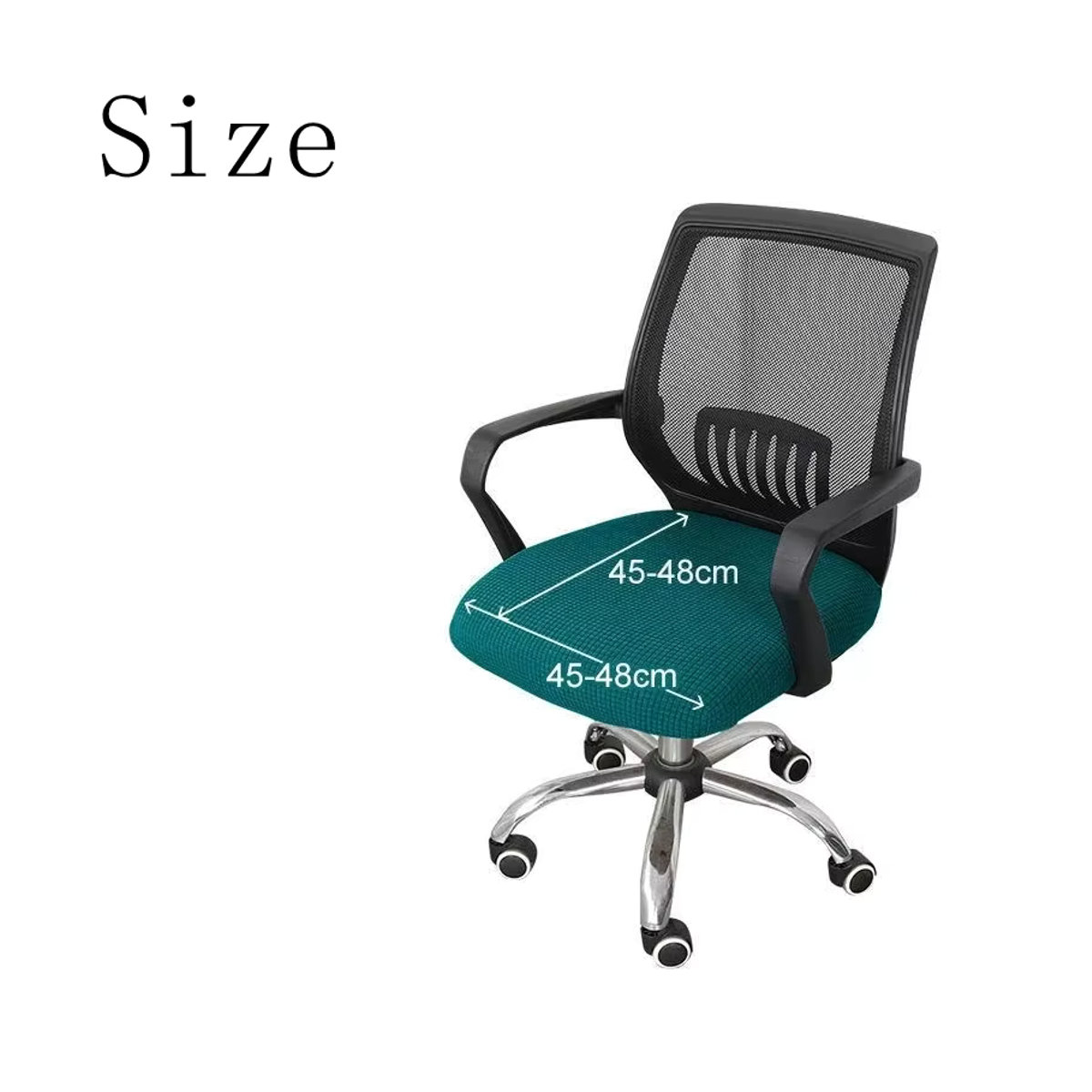 JHWarmo Universal Bürostuhl Sitzbezug in Schwarz, verdickte Stretch-Schonbezug Abdeckung für Sessel und Computerstühle - Bild 2