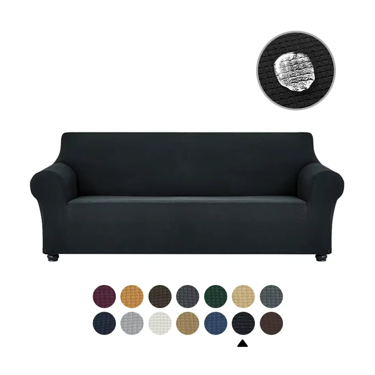 JHWarmo Wasserdichter und elastischer Sofabezug als schmutzabweisender Couch-Schonbezug für 1 bis 4 Sitze in Grau oder Blau - Bild 4