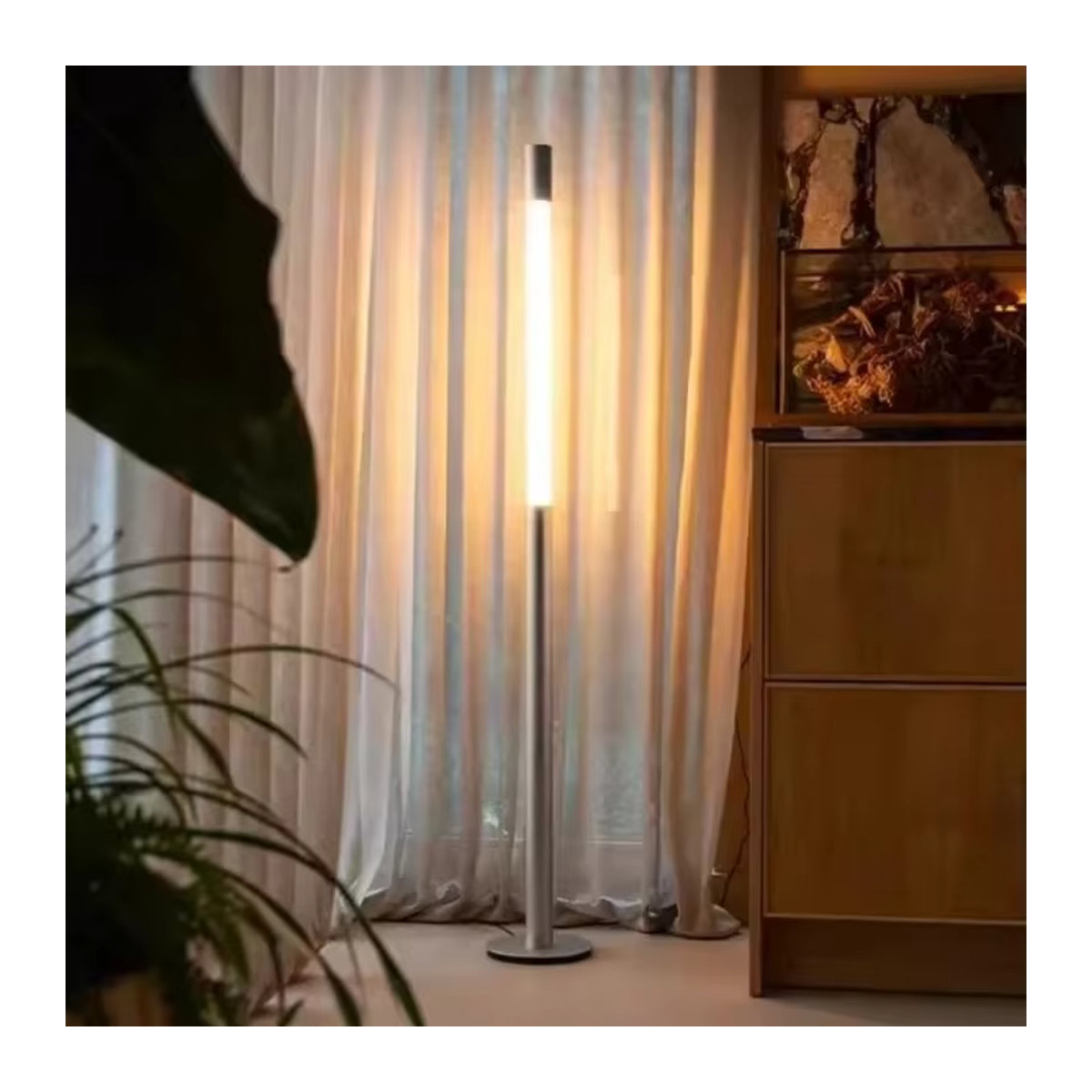 JIANKEXING Italienisches Designer minimalistisches vertikales Standlicht mit Lifting-Touch für Wohnzimmer und Schlafzimmer, Warmweiß 3000k - Bild 3