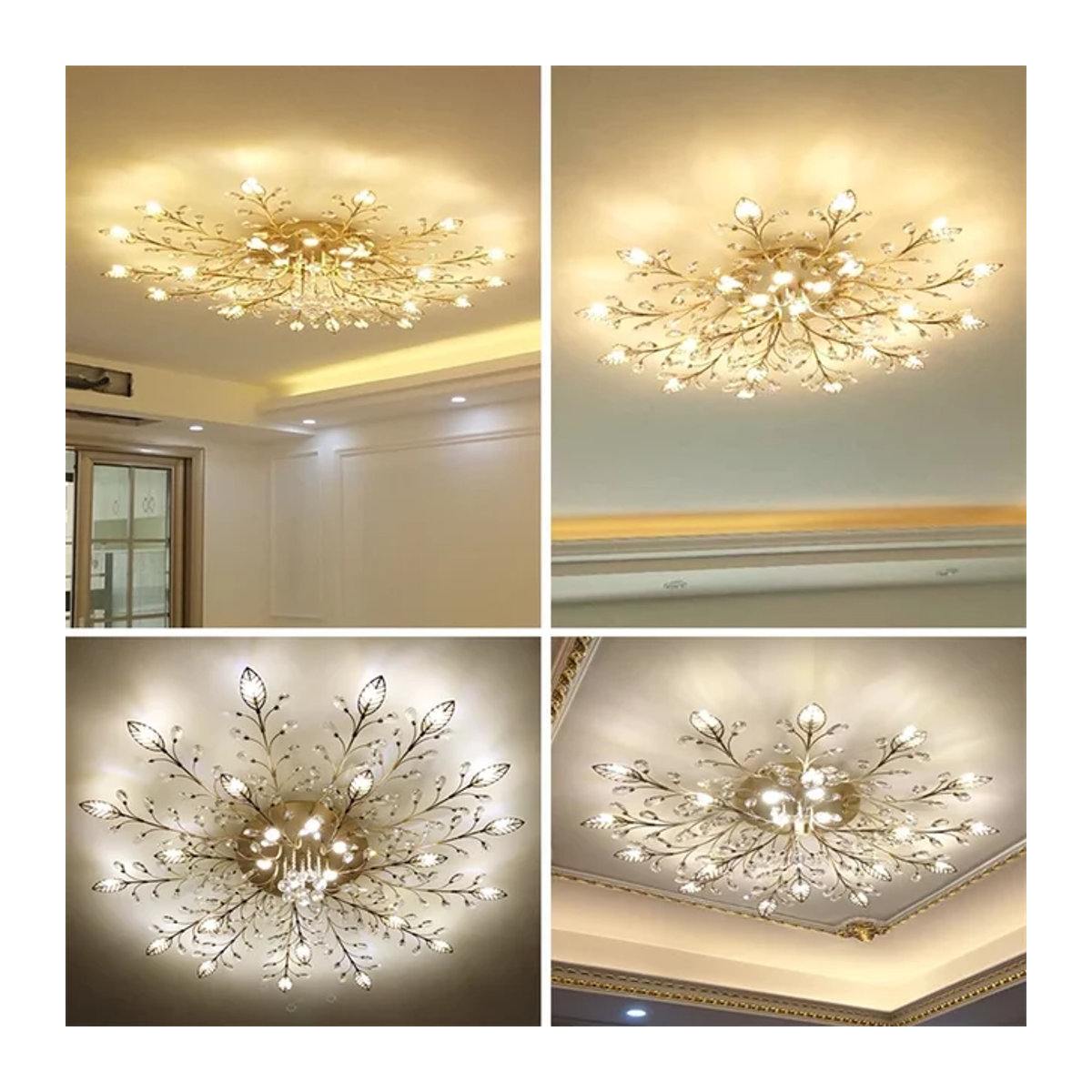 JIANKEXING Moderne Deckenlampe aus Glas im minimalistischen Kristall-Design für Wohnzimmer und Schlafzimmer - Bild 1