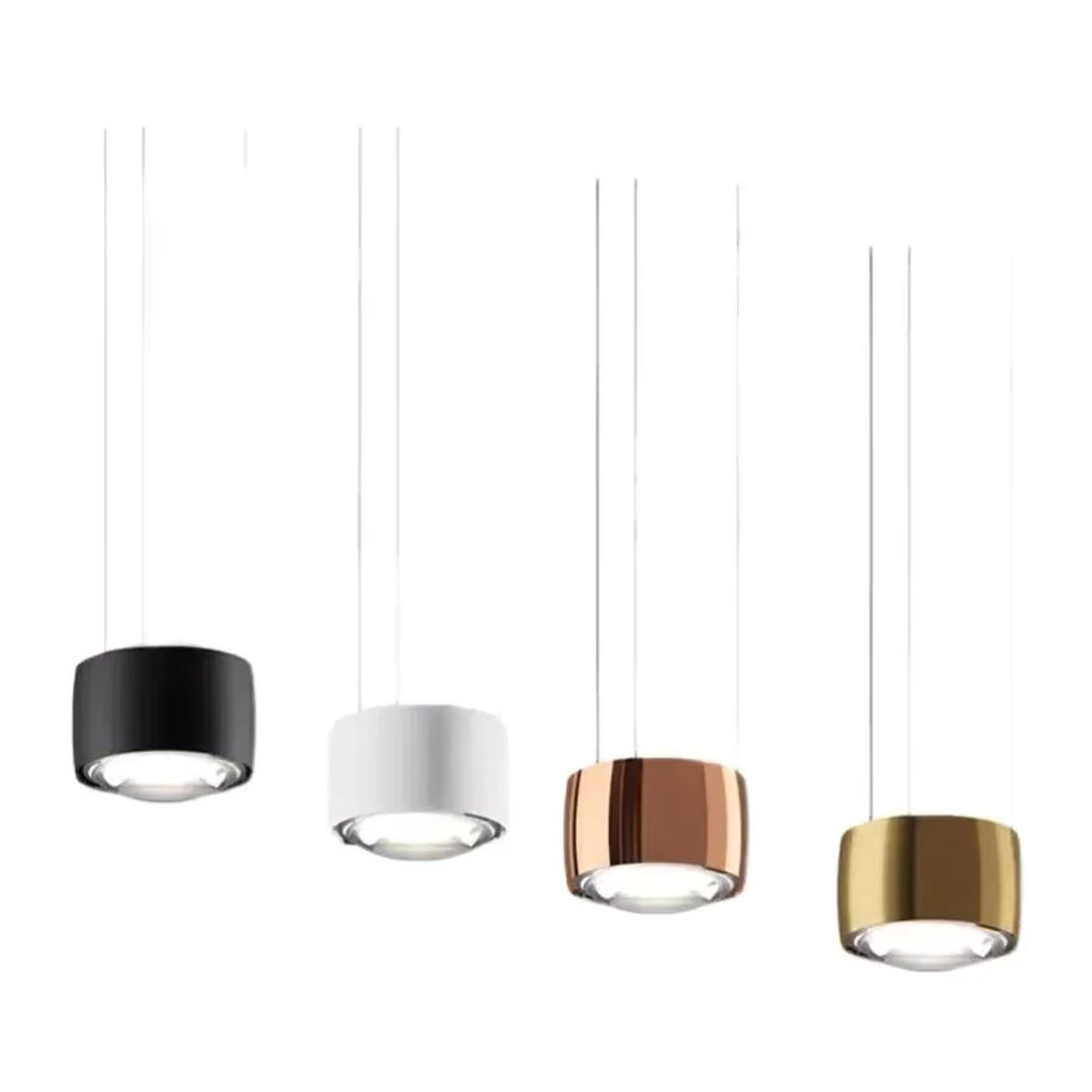 JIANKEXING Moderne Minimalistische Glas-LED-Pendelleuchte in Schwarz im Italien Design für Esszimmer, Küche oder Bar - Bild 4