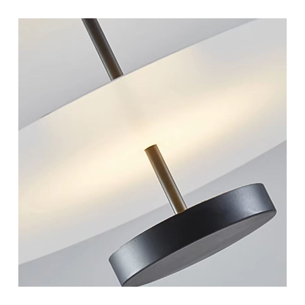 JIANKEXING Pendelleuchte Nordic Designer Minimalistische Kreisförmige Kunst Deckenlampe Schwarz - Bild 5
