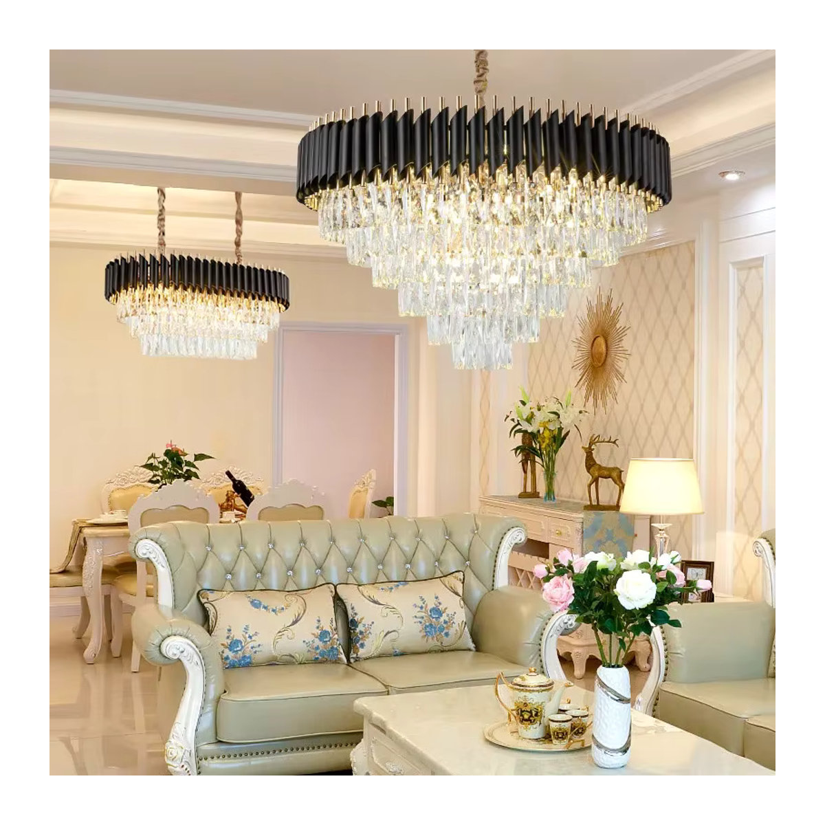 JIANKEXING Postmoderner Kristall-Kronleuchter für Wohnzimmer und Schlafzimmer - Bild 3