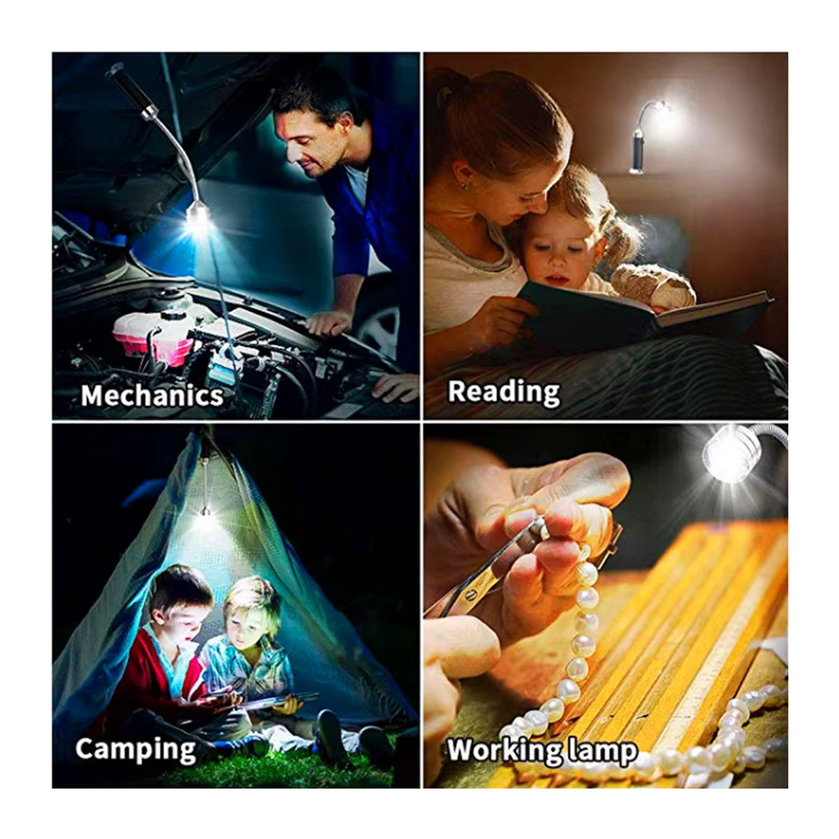 JIASHUAIXIN 2er Set Tragbare Magnetische LED Grill Lampe mit 360 Grad Einstellbarer Beleuchtung für Outdoor BBQ - Bild 6