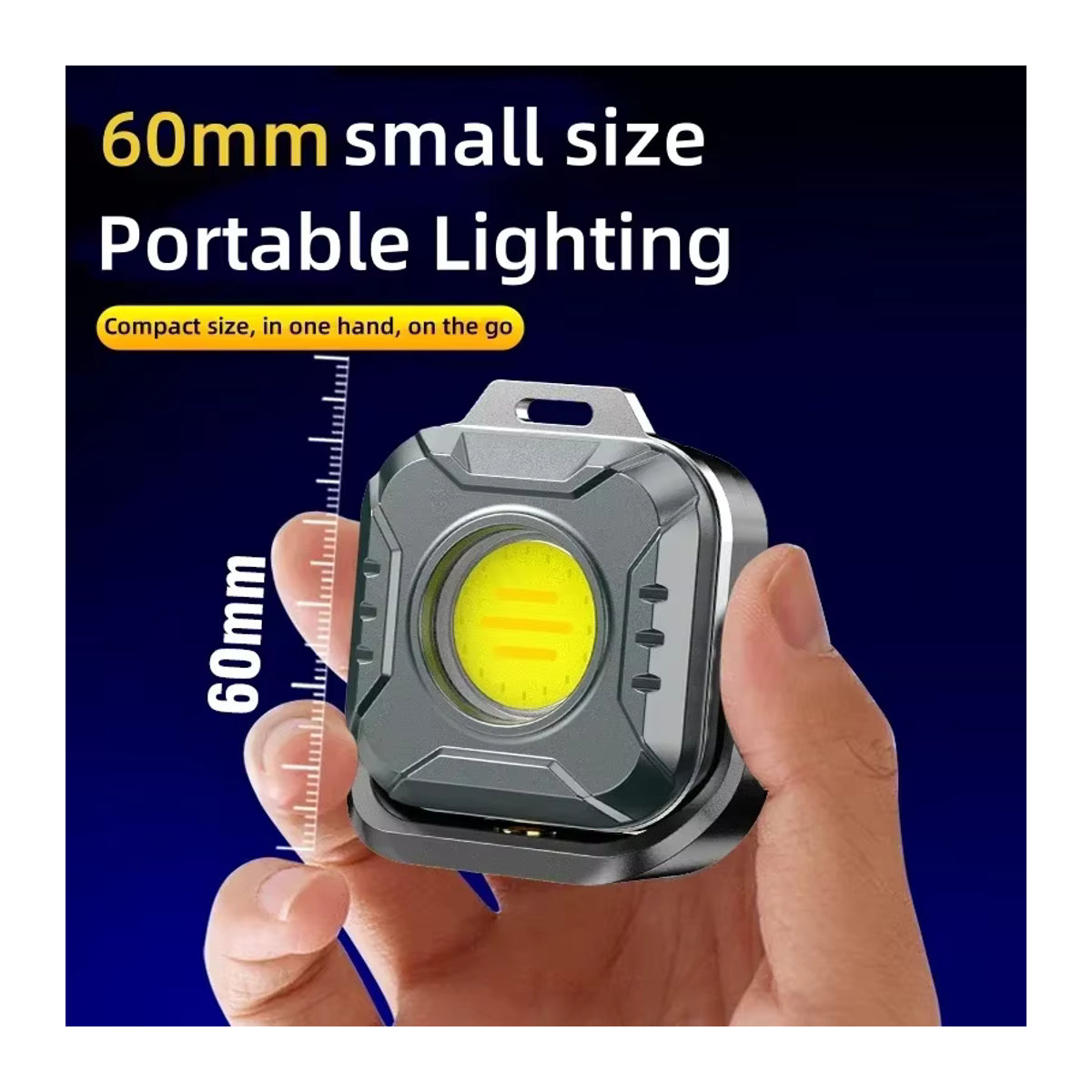 JIASHUAIXIN Mini-Arbeitsleuchte mit Magnet, 6 Modi und 4 Farbtemperaturen, USB wiederaufladbar, ideal für Outdoor, Camping und Wandern - Bild 4