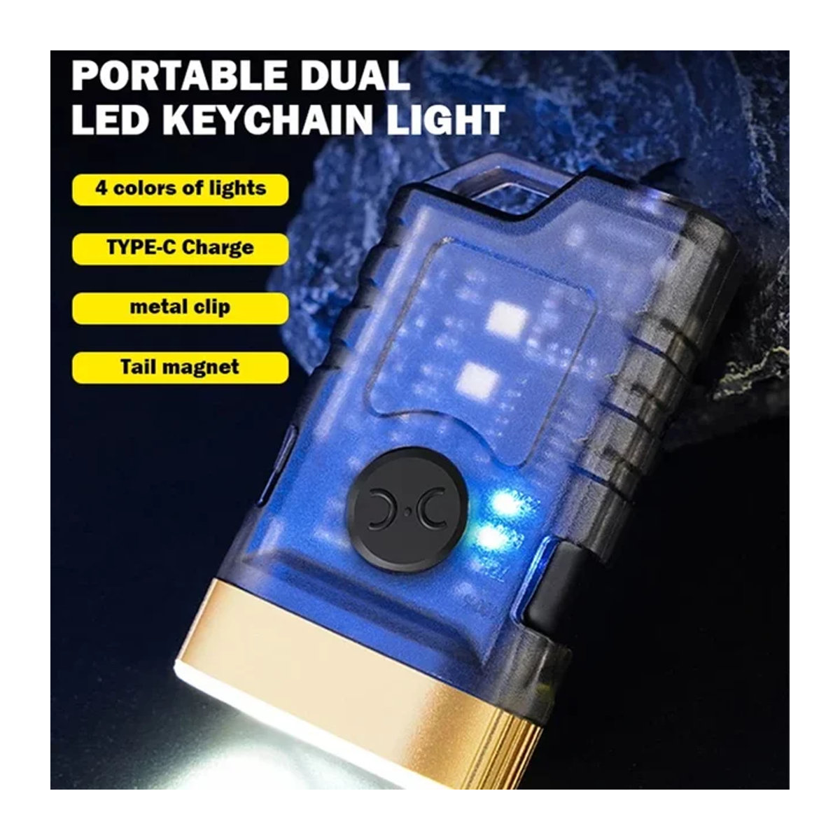 JIASHUAIXIN Mini LED Taschenlampe mit UV-Licht 395nm, wasserdicht und wiederaufladbar als Schlüsselanhänger - Bild 1