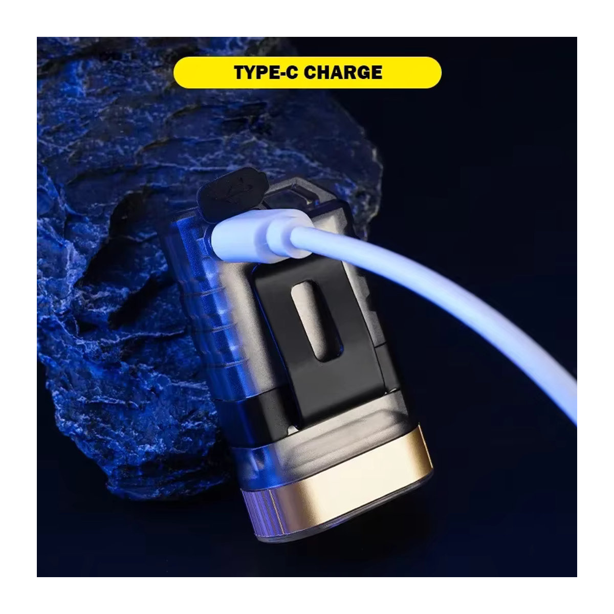 JIASHUAIXIN Mini LED Taschenlampe mit UV-Licht 395nm, wasserdicht und wiederaufladbar als Schlüsselanhänger - Bild 3