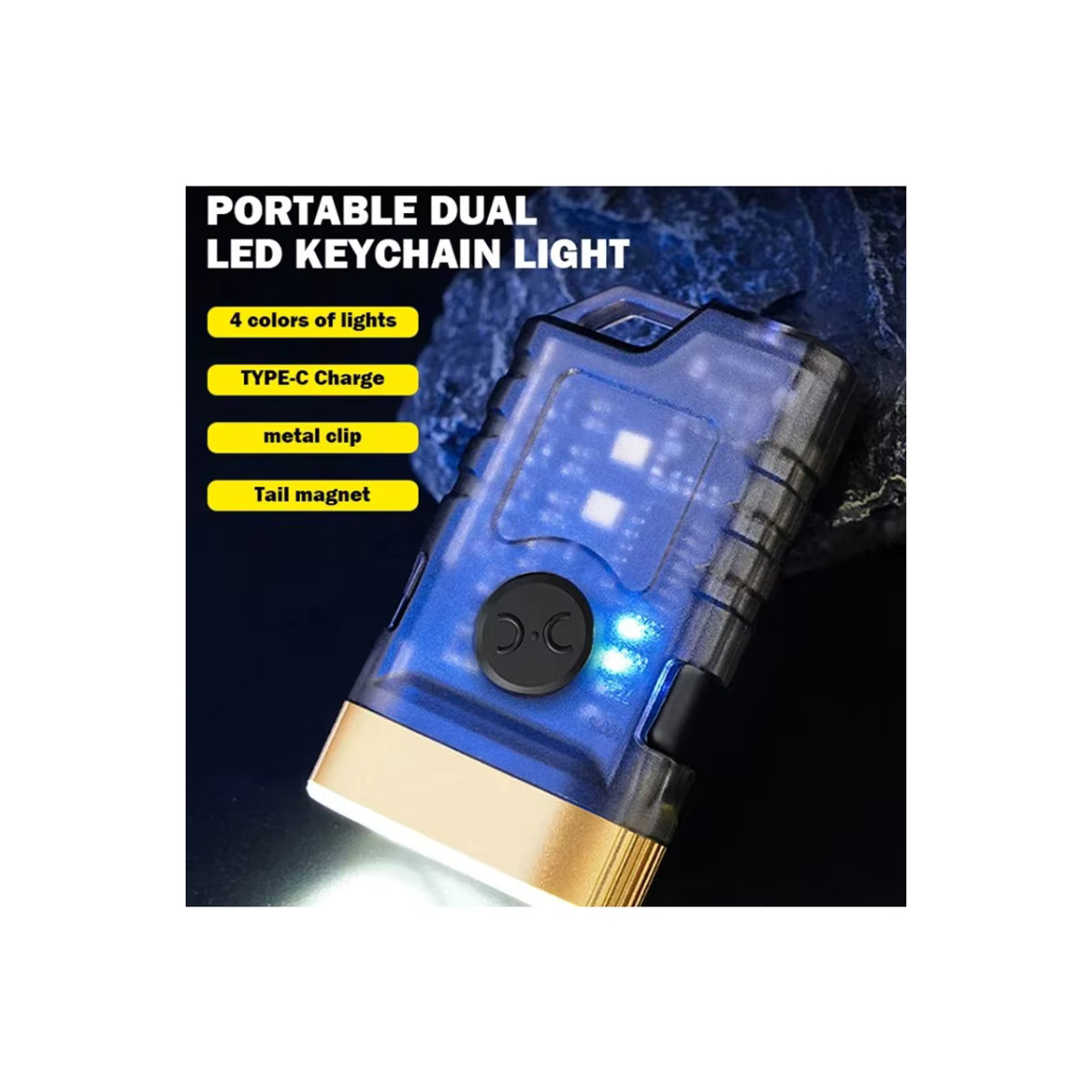 JIASHUAIXIN Mini LED Taschenlampe mit UV-Licht 395nm, wasserdicht und wiederaufladbar als Schlüsselanhänger - Bild 7