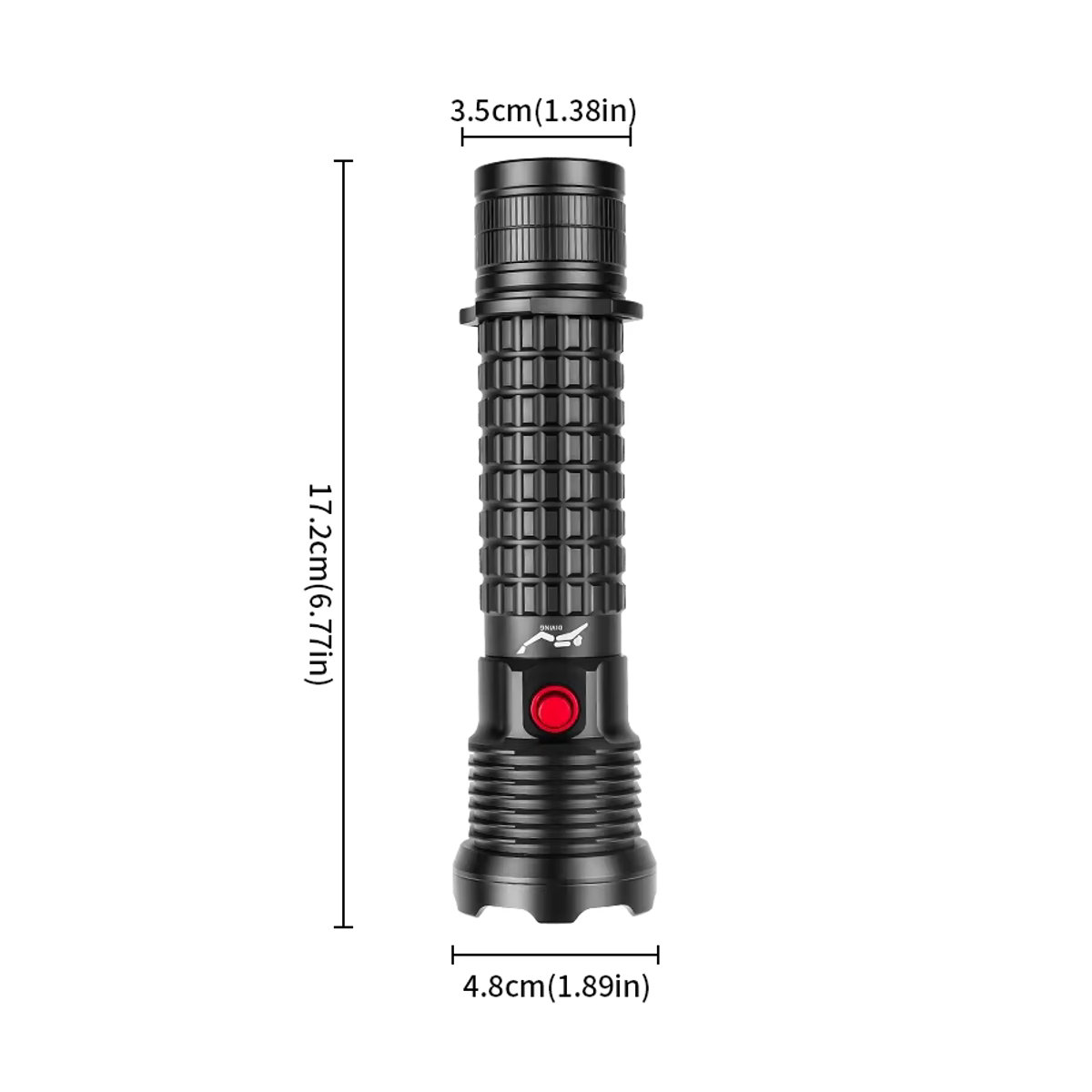 JIASHUAIXIN Tauchtaschenlampe mit XHP70 Fokus, wiederaufladbare wasserdichte Unterwasser-Tauchlampe mit IPX-8 Schutz - Bild 5