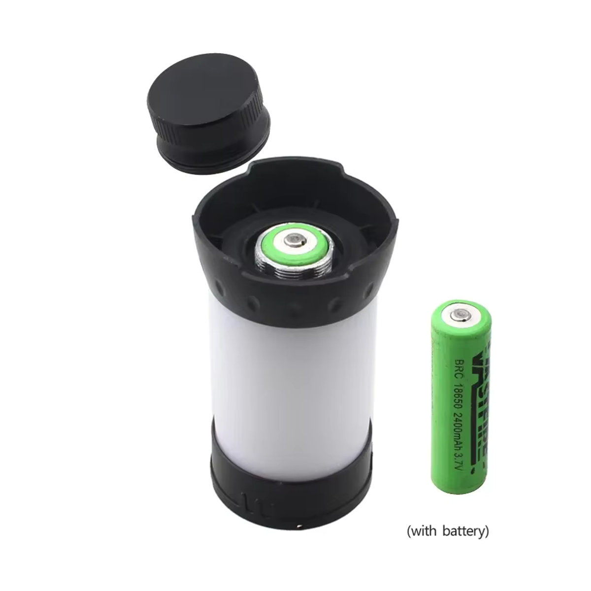JIASHUAIXIN Tragbare Campinglaterne in Weiß und Rot mit 5 Helligkeitsstufen, magnetisch und wiederaufladbar via USB, inklusive 18650-Batterie - Bild 5