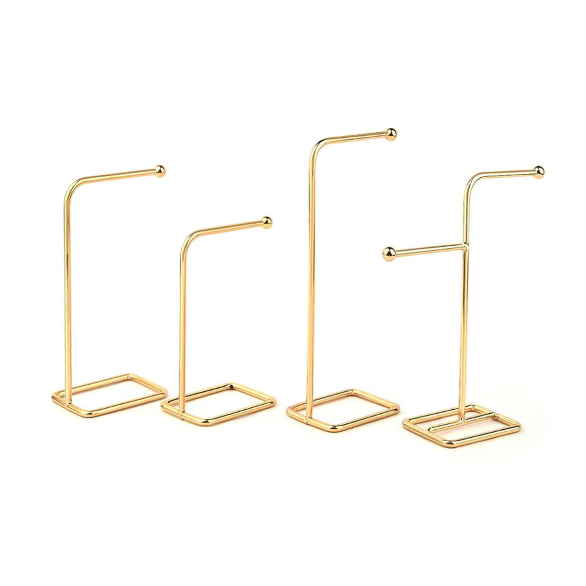 Jiayiqi Schmuck-Display Organizer aus Metall in Gold für Ohrringe, Anhänger und Halsketten - Bild 3