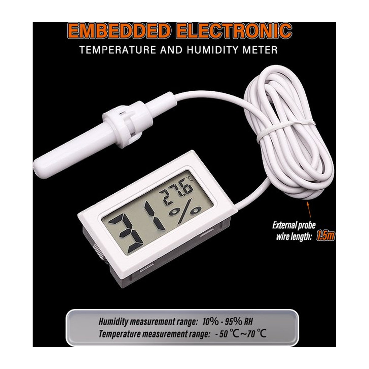 JIECARE Digitaler Bienenstock-Hygrothermograph mit Sensor, Hygrometer und Thermometer für Langstroth und Dadant Bienenstöcke - Bild 1