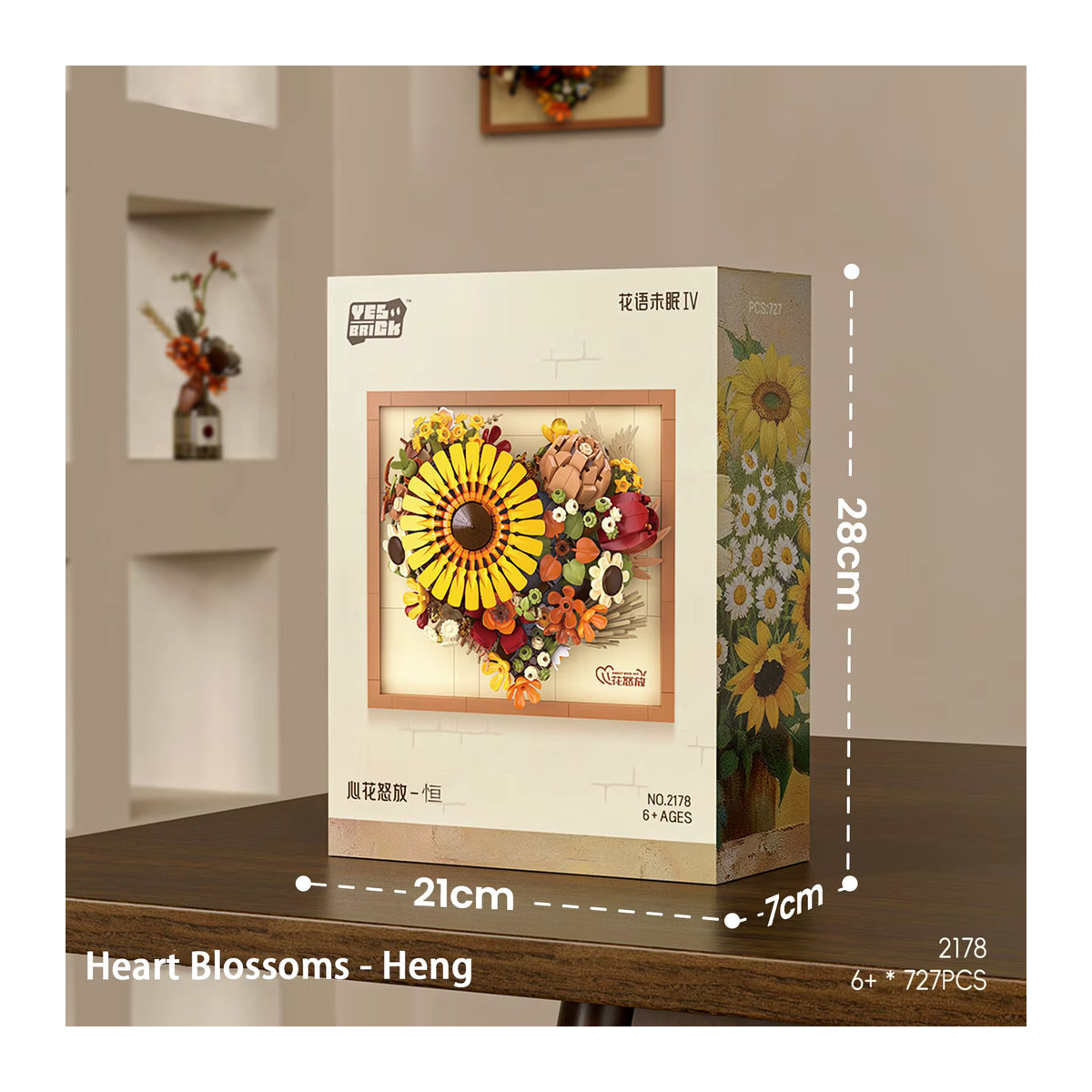 JIKEFUN Bausteine Kamera mit Blumen und Foto Rahmen als DIY Desktop Dekoration für Erwachsene, Mehrfarbig - Bild 3