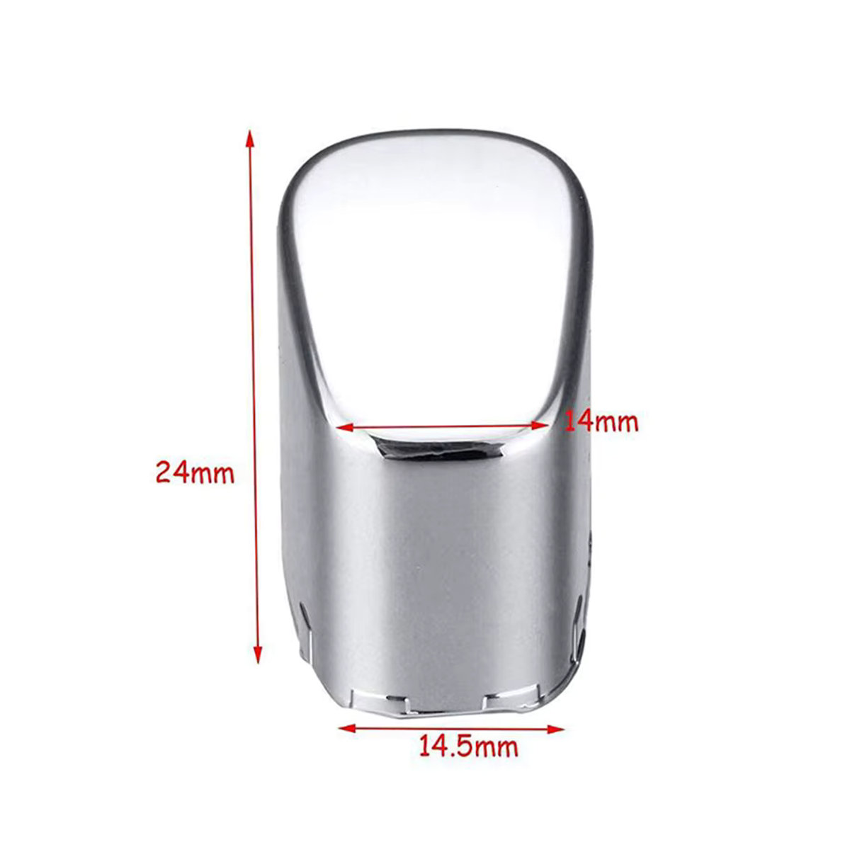 JINHF Handbremsknopfverkleidung in Silber für Cross 6Rd, Chrom Handbremshebel Abdeckung aus Metall - Bild 1