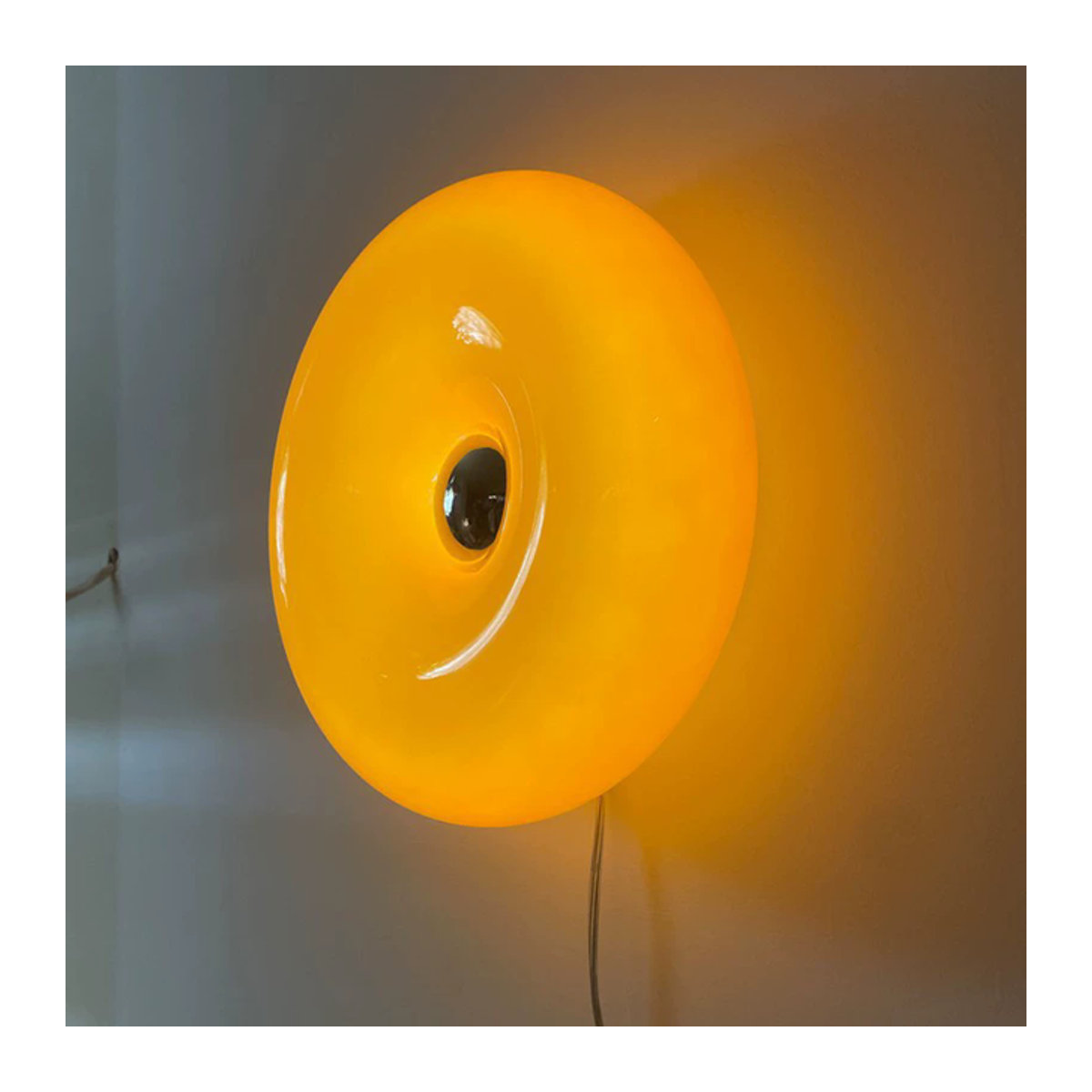 JINYU Bauhaus Retro Glas-Tischlampe in Orange als atmosphärische Donut-Wandleuchte für Wohnzimmer und Schlafzimmer - Bild 1