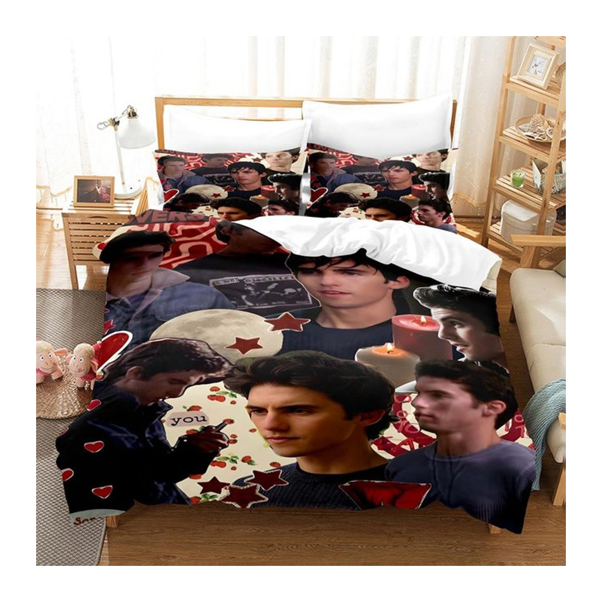 JJ-Maybank Bettwäsche-Set mit Patchwork-Elementen und Reißverschluss für Doppelbetten, B/H: 172 x 218 cm - Bild 1