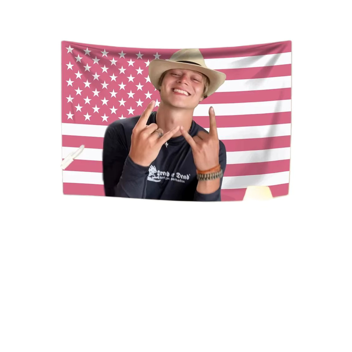 JJ Outerbanks Tapisserie Maybank Wandbehang mit amerikanischer Flagge, mehrfarbig, B/H: 60 x 60 cm - Bild 2