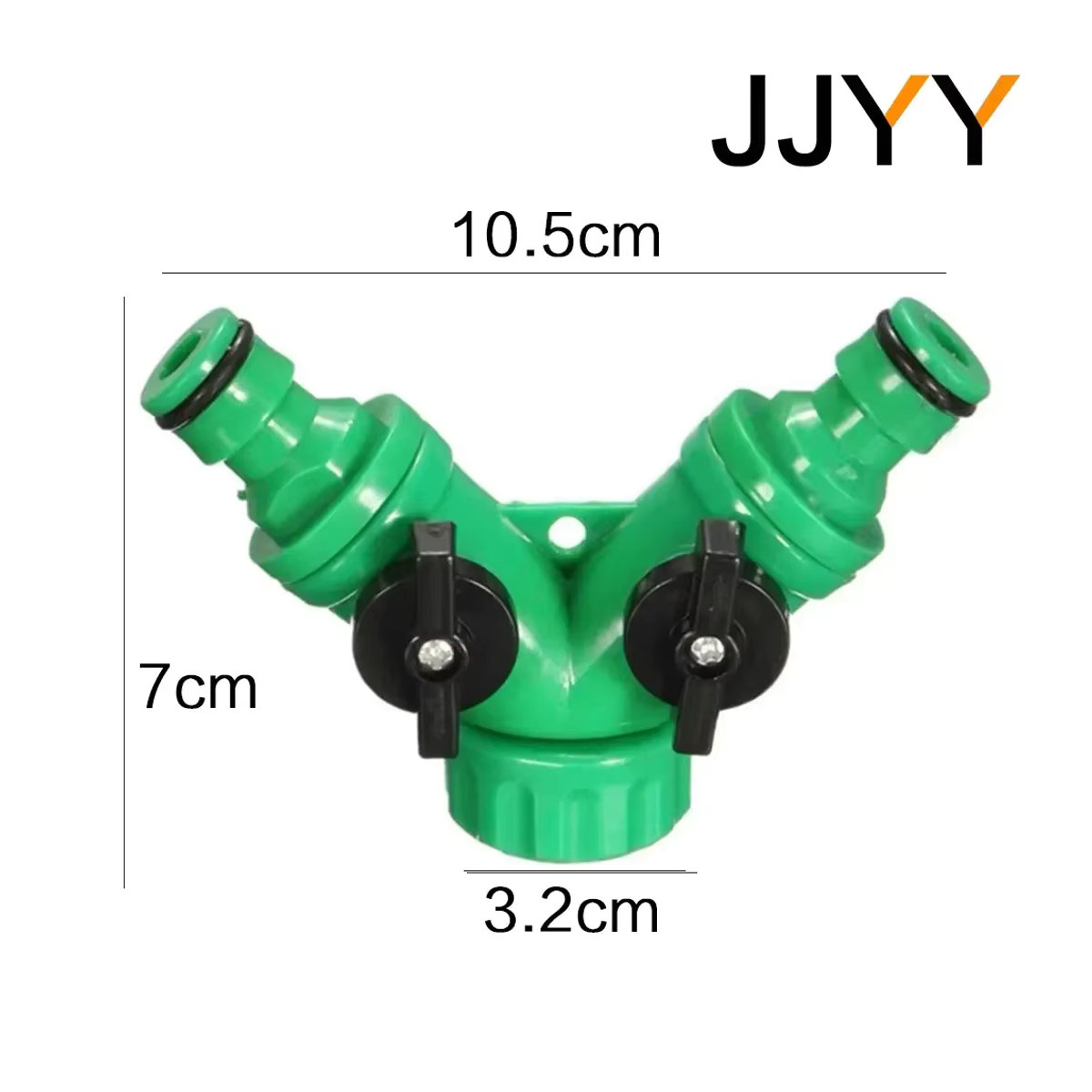 Jjyy 2-Wege-Rasenbewässerungssprüher mit Schlauchadapter und Anschlussstück in Grün - Bild 4